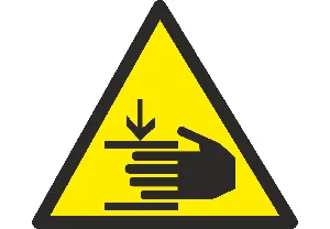 Предупреждающий знак: Возможно травмирование рук
