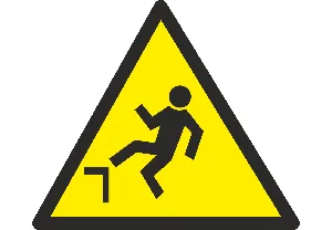 Предупреждающий знак: Возможность падения с высоты
