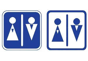 Знак Общественное место WC Туалет